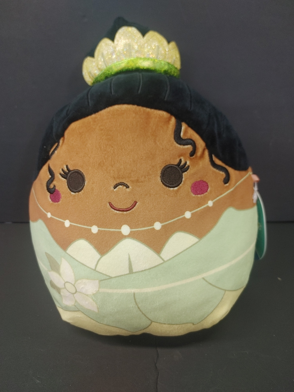 Squishmallows Princess Pillow - Green, Black, Gold 8 Inch